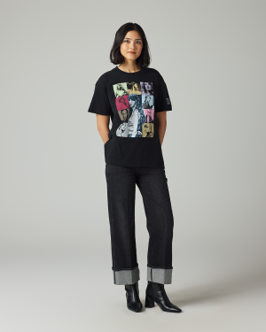 Taylor Swift | The Eras Tour Through LA Black T-Shirt