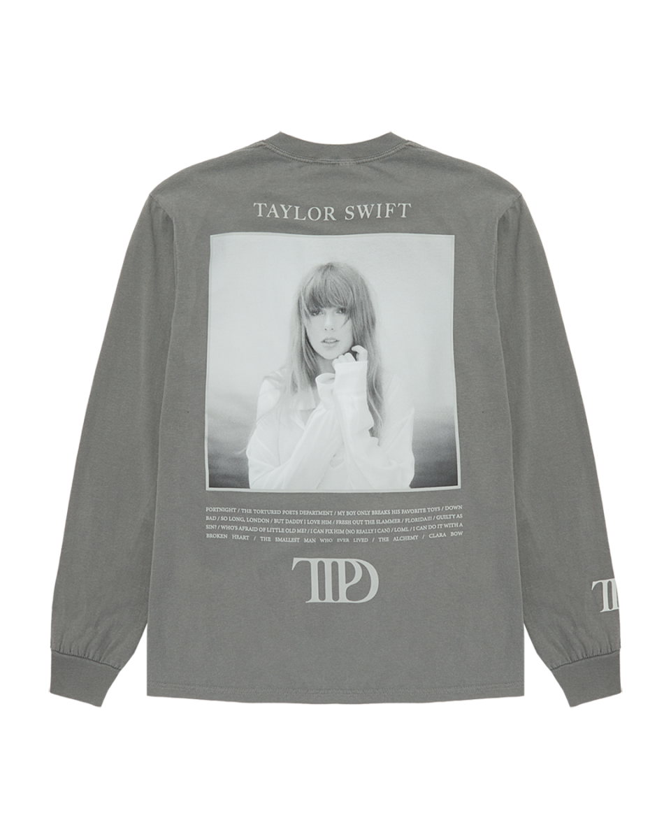 The Tortured Poets Department Gray Photo Long Sleeve T-Shirt
