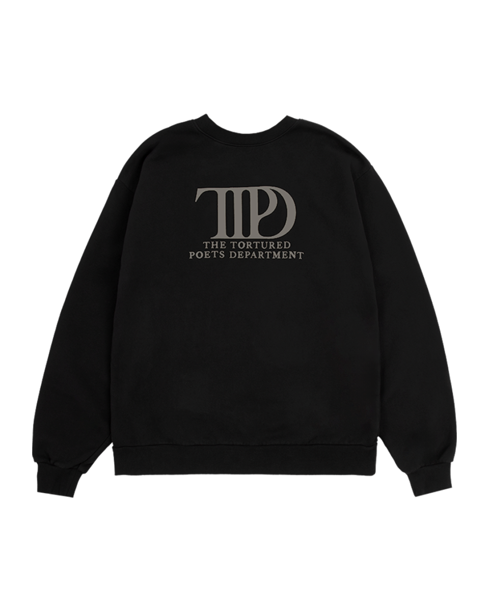 The Tortured Poets Department Black Crewneck