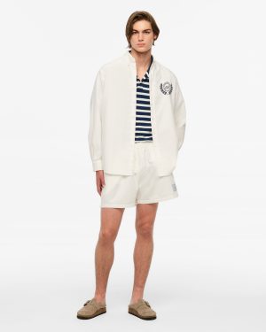 TS Crest White Oxford Shorts